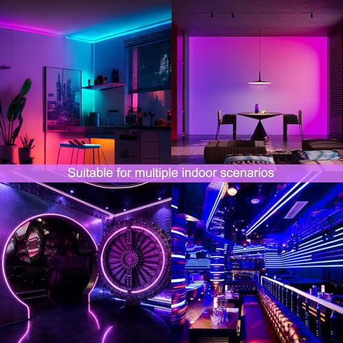 RGB-COB-LED-Strip-LightDC24V-630ledsm-Music-Synchronized-Color-Change-APP-and-Bluetooth-Remote-Control984FT3MIndoor-RGB-COB-Strip-Light-for-BedroomGame-RoomBarParty