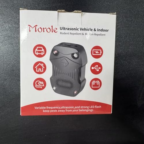 Morole Ultrason Souris et Rats 1PC, Anti Rongeur Voiture, 3 Modes de Fonctionnement, Ultrason Rongeur pour Voitures, garages, Jardin et habitations