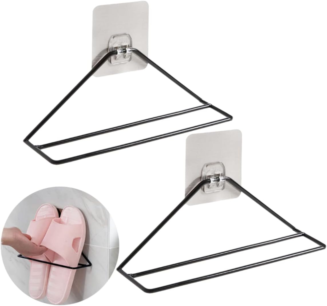 Zerodeko 2pcs Iron Triangle Hanging Shoe Rack for Wall Storage