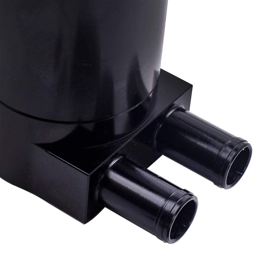 Black Billet Aluminum Oil Catch Can Tank Bottle for BMW N54 0.2L/200ml 19mm