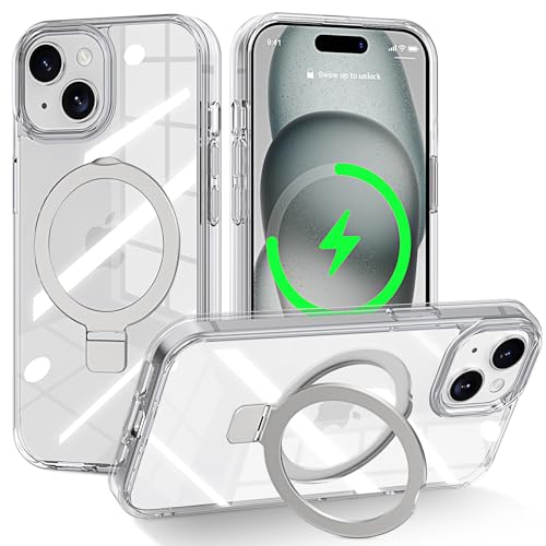 Coque magnétique compatible avec iPhone 15 CHAOFEnG transparente