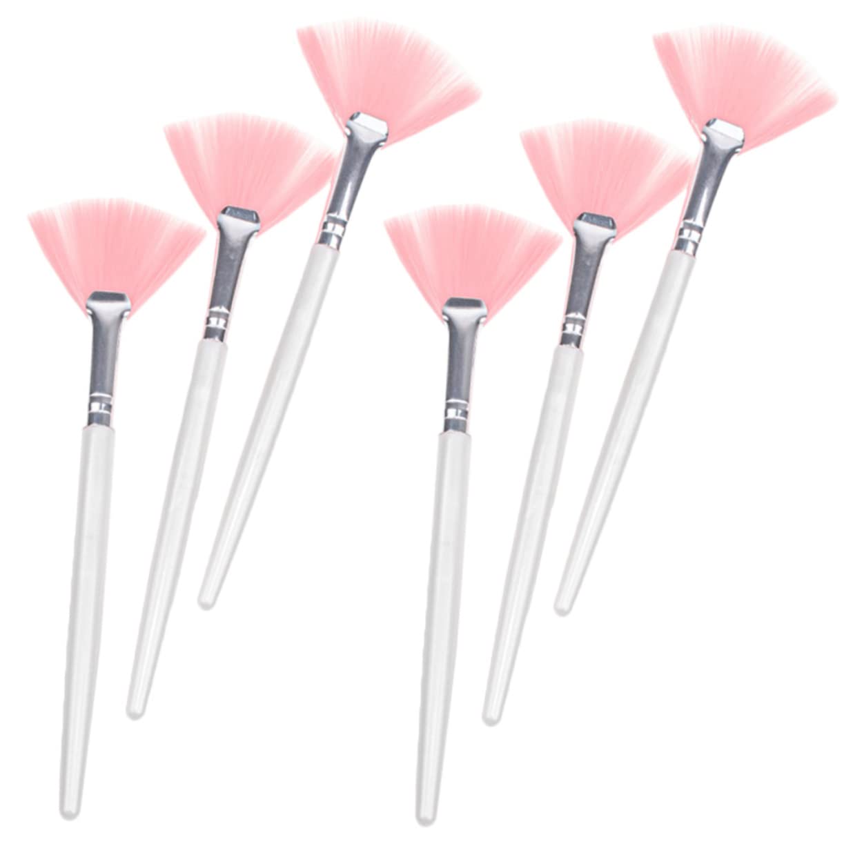 FRCOLOR 24pezzi Pennelli Da Trucco Per Viso Con Manico Lungo Spazzole Morbido Per Fondotinta e Polvere Strumenti Di Bellezza Per Donne e Ragazze Applicazione Facile e Confortevole