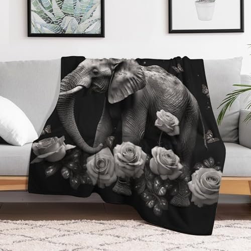 Couverture flanelle pour canapé : l'accessoire cocooning éléphant - 7