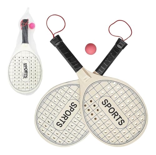 Kit 2x Raquetes Frescobol Tênis De Praia Beach Tennis Bola