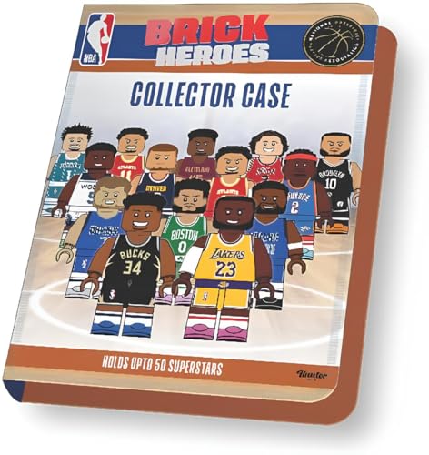 Brick Heroes Collection Raccoglitore ufficiale per personaggi di Basket Range fino a 15 Superstar Boïte da collezione per fan NBA