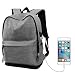 Produktbild Wasserdicht Laptop Rucksack 15,6 Zoll für Männer Schulrucksack Multifunktionsrucksack Diebstahlsicherung Tagesrucksack für Business Wandern Reisen Camping,Kapazität 20-35L LANSKIRT (Grau)