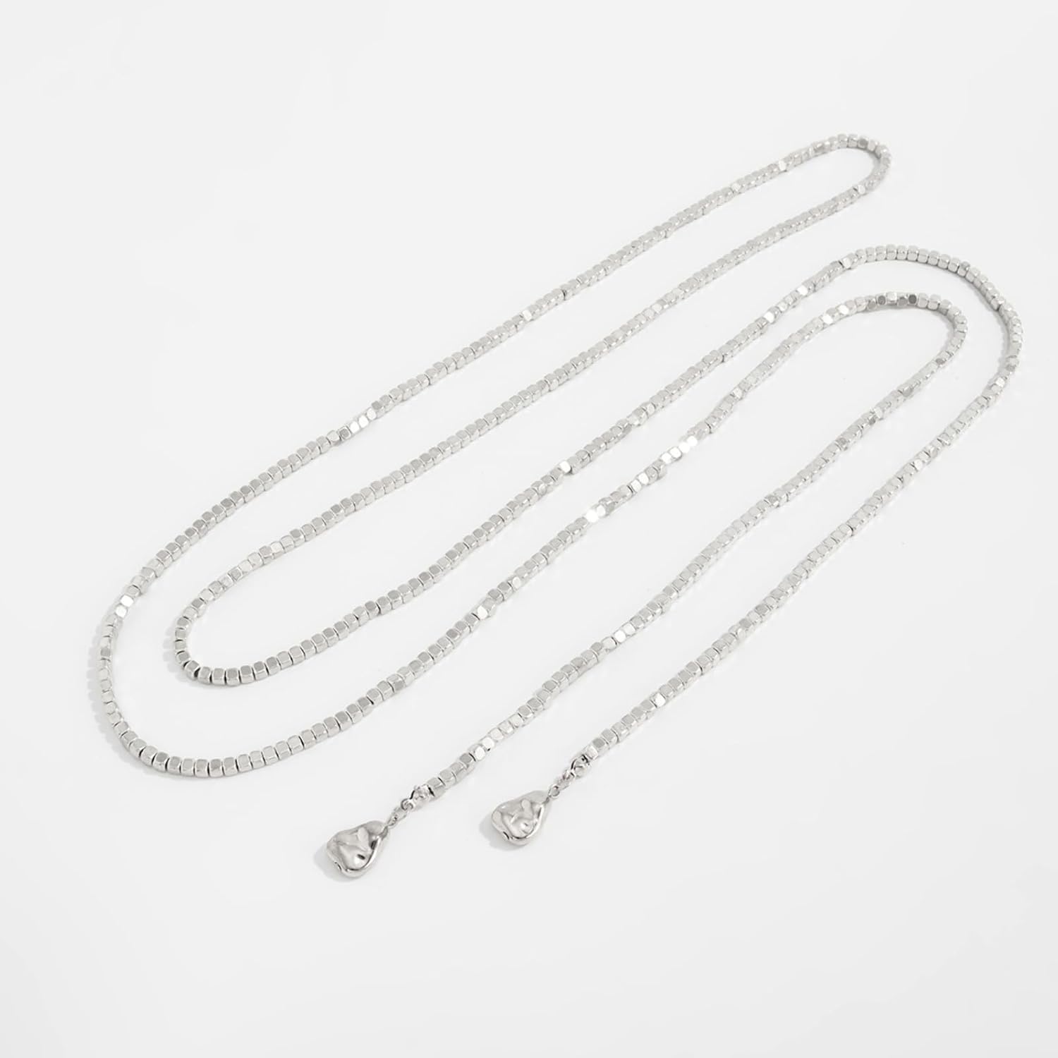 Statement Necklace for Women Rhinestone Long Heart Pendant Layered Y Necklace Gold Silver Dainty Elegant Boho Jewelry Gift - Image 7