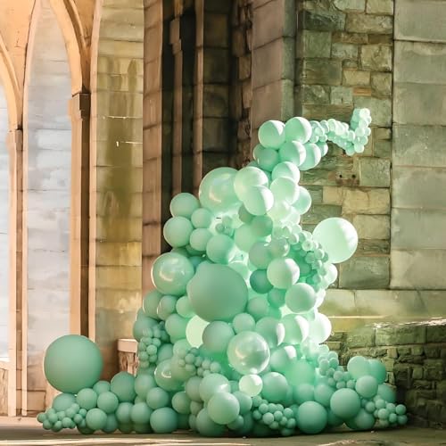 Image of Mint Green Balloons 12inch, Mint Latex 50pcs Party Balloons | Wedding, Baby Shower, Birthday Party Decorations