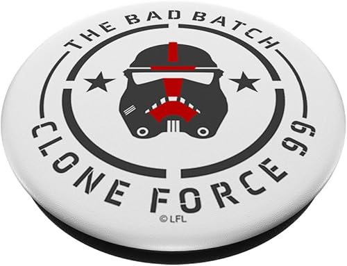 Miniatura 7 de Star Wars Bad Batch Clone Force 99 Casco rojo y gris PopSockets MagSafe PopGrip para iPhone