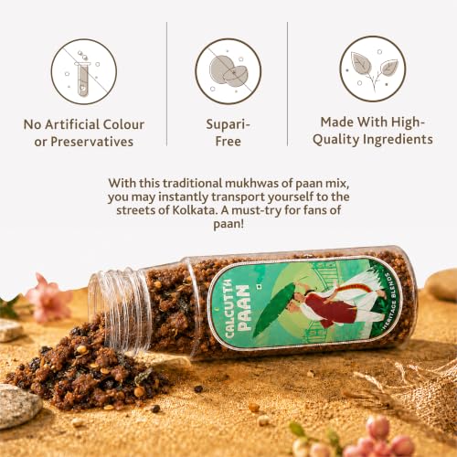 Image of JoySpoon Calcutta Paan Mukhwas Mouth Freshener, 100g Traditional Meetha Paan Mix After Meal Snacks