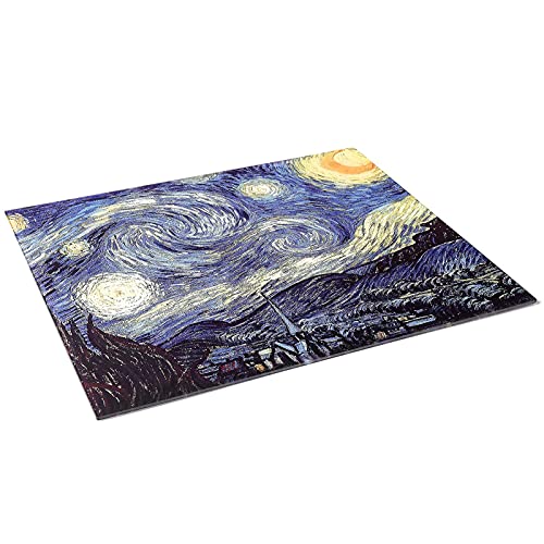 Tabla de cortar rectangular de vidrio templado azul medio miniatura 5