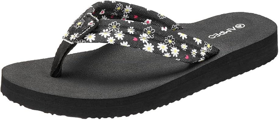 Ampeo Women's Arch Support Flip Flops Comfortable Casual Summer Beach Thong Sandals