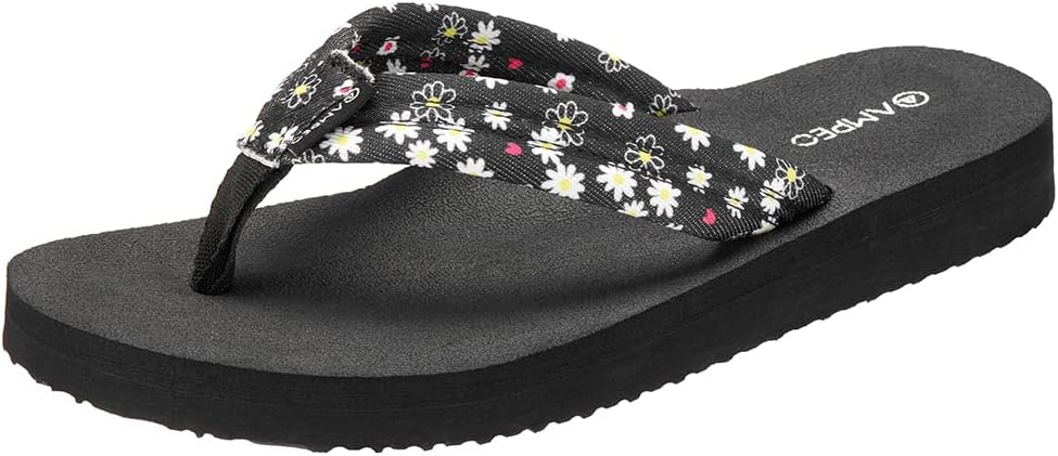 Ampeo Women's Arch Support Flip Flops Comfortable Casual Summer Beach Thong Sandals
