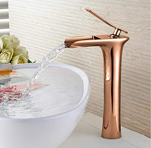 Luxury White Gold Bathroom Sink Faucet - Single Hole Brass Mixer Tap, Retro Style