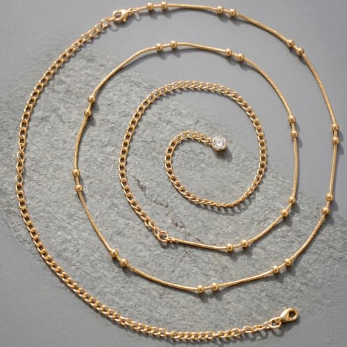 Image of VAMA Adjustable Golden Beads Chain Waist Hip Belly Chains Kamarband Body Kamar karddhani Kamar bandh Saree Vaddanam for Girls & Women