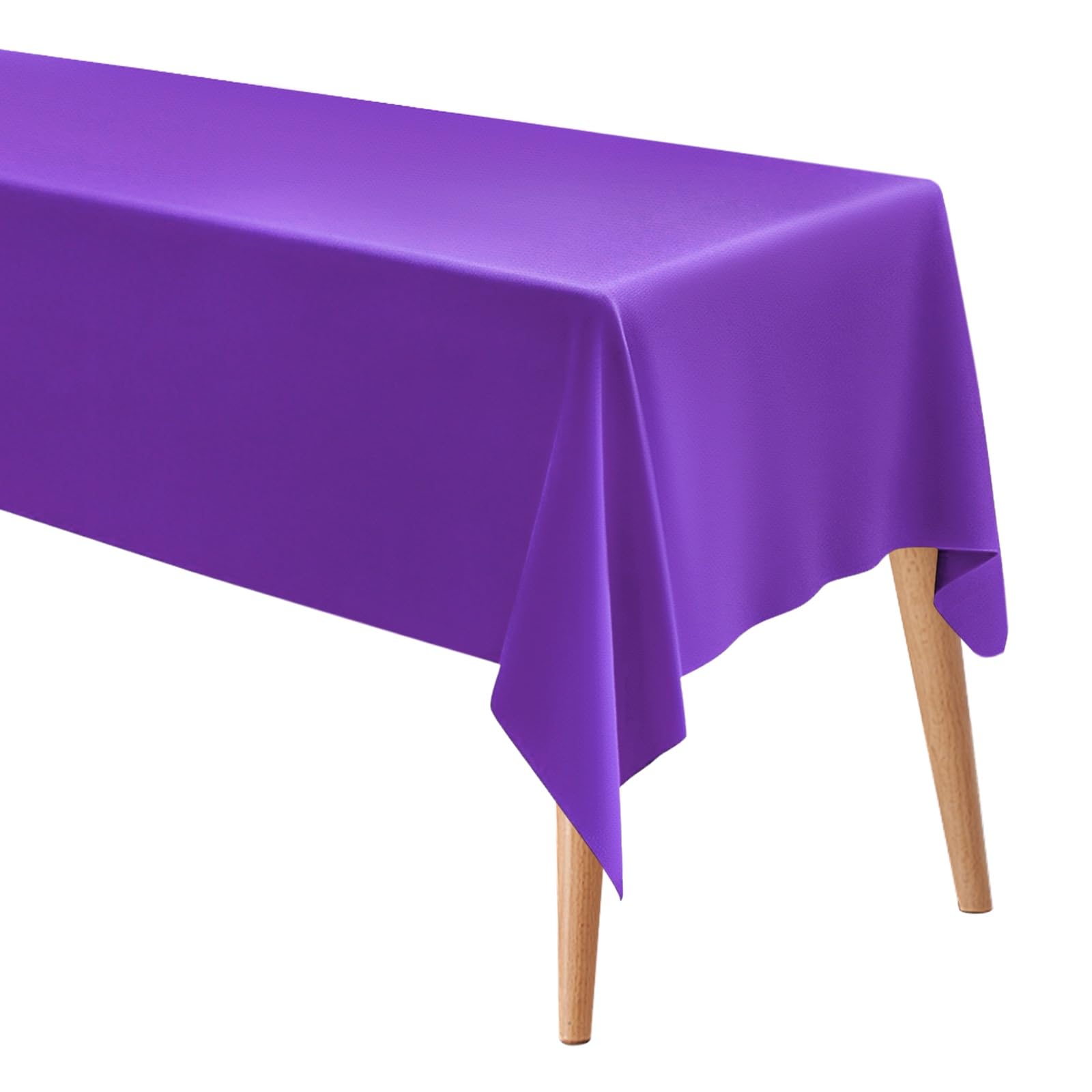 M METERXITY Rectangle Tablecloth, 60 x 120 Inch Thickened Waterproof Polyester Table Cloth for Banquets/Buffet/Parties/Wedding, Anti-Wrinkle Washable Decorative Table Cover [Deep Purple]
