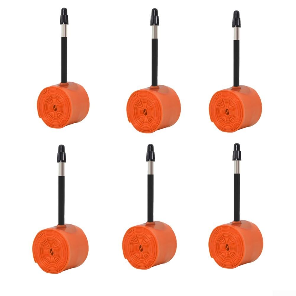 Ultralight 35g For TPU Road For Bike Inner Tube for 700C Wheels, Compatible with 23C 25C 28C 30C 32C Tires, High-Pressure Valve for Racing and(6PCS FV45)