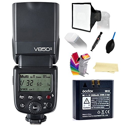 Exclusive Godox Ving V850II GN60 2.4G 1/8000s HSS Camera Flash Speedlight ,1.5s recycle time & 650 Full Power Pops with 2000mAh Li-ion Battery compatible for Canon Nikon Pentax Olympas One-Day Sale: Up to 50% Off Godox Ving V850II GN60 2.4G 1/8000s HSS Camera Flash Speedlight ,1.5s recycle time & 650 Full Power Pops with 2000mAh Li-ion Battery compatible for Canon Nikon Pentax Olympas