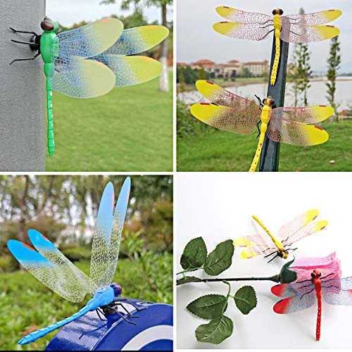 Amaonm® 20Pcs 3D Colorful Dragonfly Vividly Stickers Making Stickers Diy Ornament Party Kidgarden Wall Stickers Wall Decal Man-Made Vividly Dragonfly Art Decor Decals #TOP6