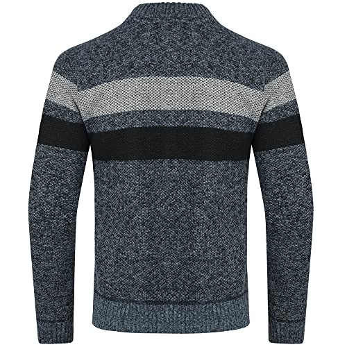 YOUTHUP Cardigan da Uomo Foderato in Pile Colletto...