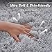 Soft Grey Rugs for Bedroom Living Room, 4x6 Feet Modern Indoor Fuzzy Shaggy Area Rug, Non-Slip Fluffy Furry Rug for Nursery Kids Room Dorm Room Home Decor, High Pile Plush Floor Carpet