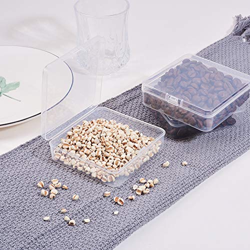Image of BENECREAT 27 Pack Mixed Size Rectangle Mini Clear Plastic Bead Storage Containers Box Case with lid for Items,Pills,Herbs,Tiny Bead,Jewerlry Findings, and Other Small Items