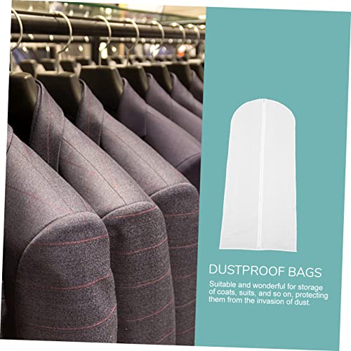 5Pcs Garment Bags for Storage Transparent Zippered Clothes Cover Lightweight Dustproof Hanging Suit Bags for Coats Suits and Travel Reusable4