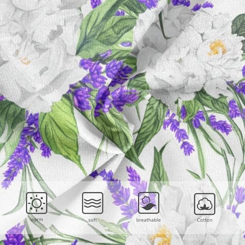 Joisal Toddler Girls Underwear 2t Cotton Little Girl Panties Cartoon Briefs Girls Undies White Peonies Purple Lavender3