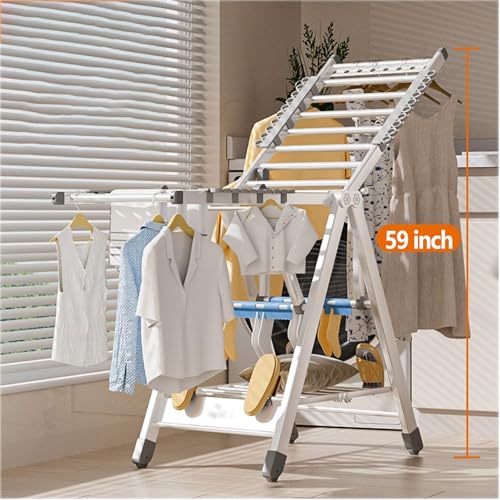 Séchoir à linge pliable robuste 185 cm étendoir à grande capacité 150 kg - 4
