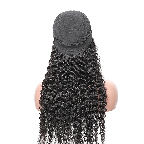Image of ISEE Hair Glueless Wig Human Hair Deep Wave 7X5 HD Lace Front Wig 26 Inch