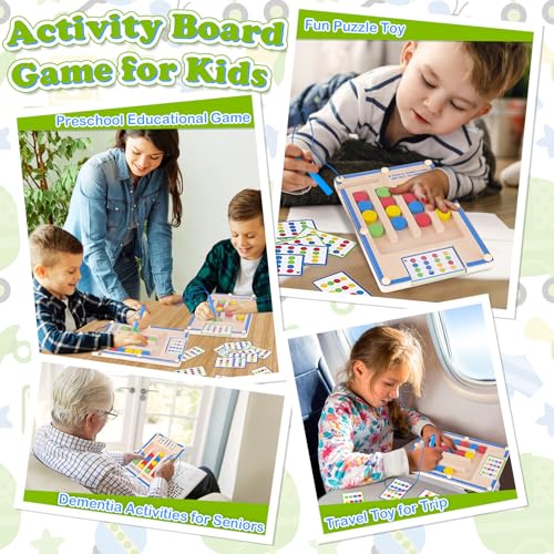 Kids Montessori Magnetic Wooden Toys: 3 4 5 6 7 Year Old Birthday Gift for Boys Girls Age 4-7 Preschool Educational Learning Activities Toy Sensory Autistic Puzzle Maze Game Present for Toddlers - Image 6