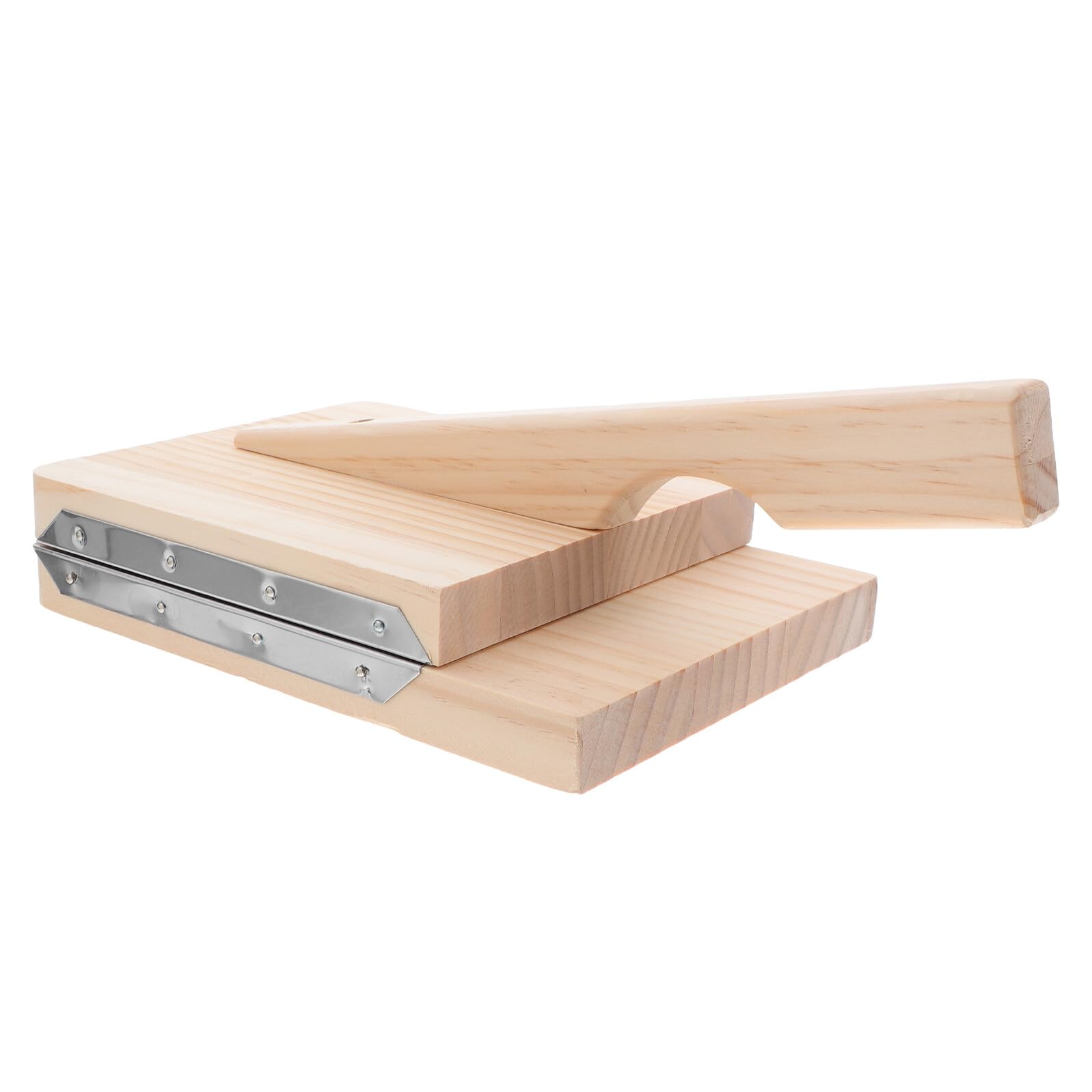 Housoutil Molde de Madera para Masa de Dumplings Prensa de Acero Inoxidable Herramienta Práctica para Prensar Masa Uniforme Adecuado para Repostería y Cocina Casera