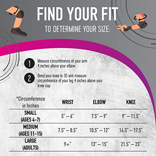 Image of Flybar Knee and Elbow Pads, Wrist Guards Protective Safety Gear Set - Multi Sport Protection For Skateboarding, BMX, Pogoing, Inline Skating, Scooter - Kids, Teen & Adult Sizes (Pink, Large)