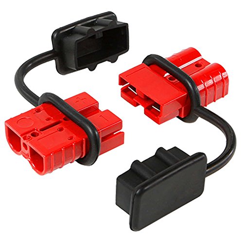 Driver Recovery 6-10 Gauge Battery Quick Connect / Disconnect (2 Pack) 75 Amps Wire Harness Plug for Winch or ATV Quad