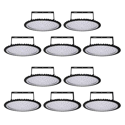 Super Big Clearance! Viugreum 10 Pack 300W UFO LED High Bay Lights, 30000LM 6000K-6500K Daylight White Ultra Thin LED Warehouse Lighting, IP65 Waterproof Commercial Bay Lighting Garage Shop Area Light Super Big Clearance! Viugreum 10 Pack 300W UFO LED High Bay Lights, 30000LM 6000K-6500K Daylight White Ultra Thin LED Warehouse Lighting, IP65 Waterproof Commercial Bay Lighting Garage Shop Area Light