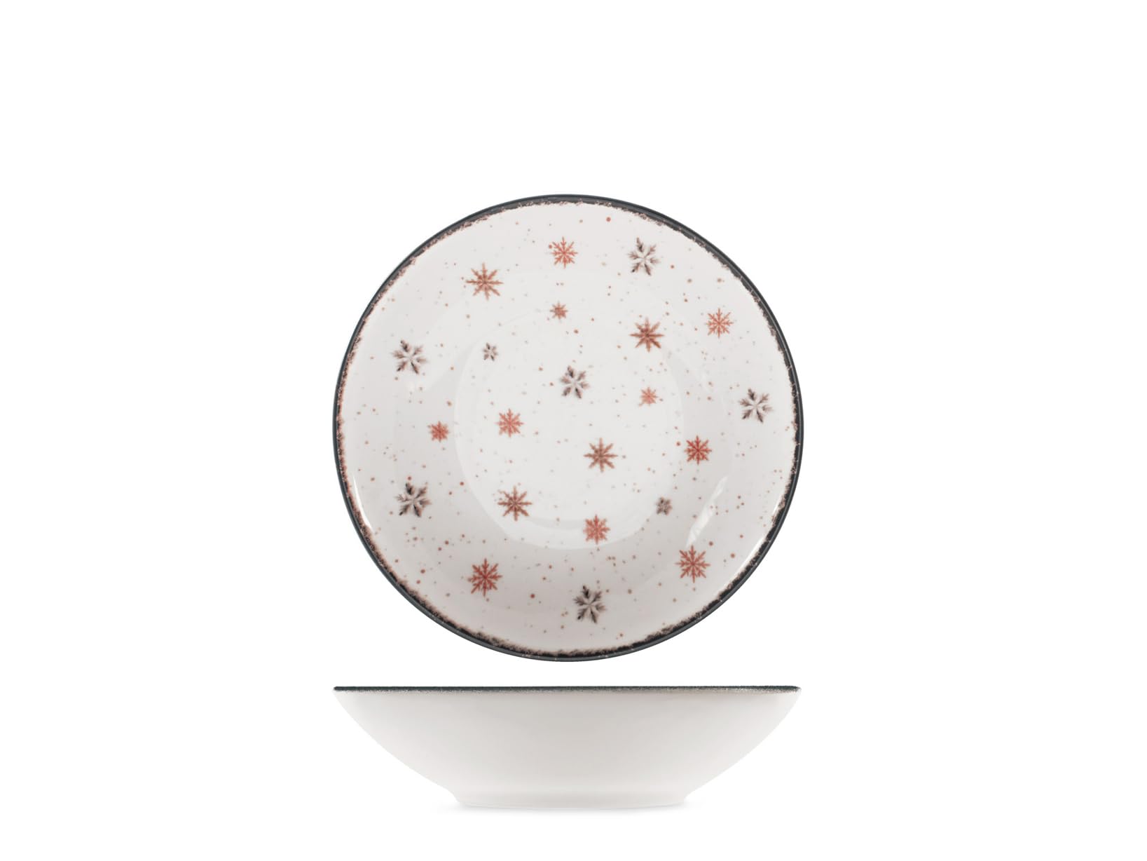 H&H Service de Table Noël 18 Pièces Fairytale Charm en Grès - Assiettes Plates, Creuses et à Dessert - Illustrations Élégantes Inspirées des Paysages Hivernaux et des Animaux de la Forêt