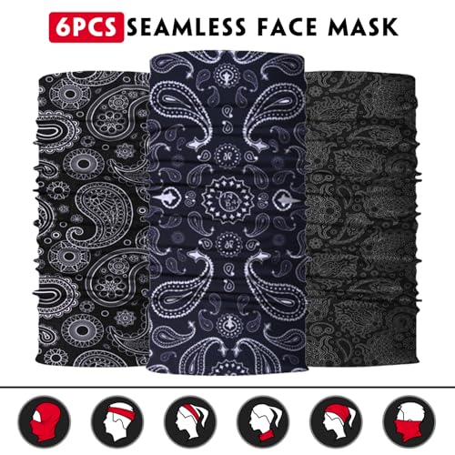 Image of Neck Gaiter for Men Women Headwear Bandana Head Wrap Face Scarf Mask Cover Warmer Balaclava-Seamless & Versatile