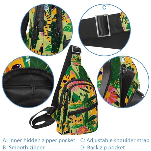 Bolso bandolera retro para manos libres con diseño floral cómodo 4