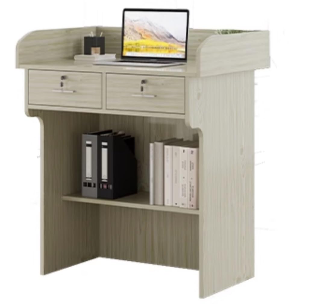 TOTIKI Lectern Podium Stand Podiums For Teachers Pulpits For Churches With Storage Rack School Classroom Portable Stand(C)