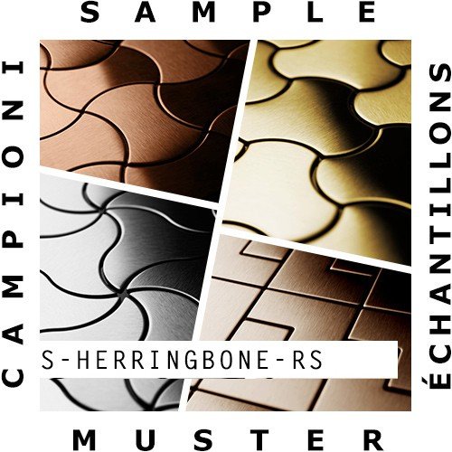 Sample Mosaic S-Herringbone-RS Collection Herringbone Raw Steel Mill