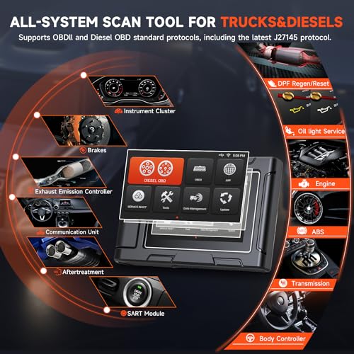 ANCEL HD3300 Heavy Duty Truck Scanner Full System Diesel Scanner Diagnostic Tool DPF Regeneration Scanner for Cummins, Detroit, Caterpillar, Paccar, Hino & 99% Truck Compatibility & More