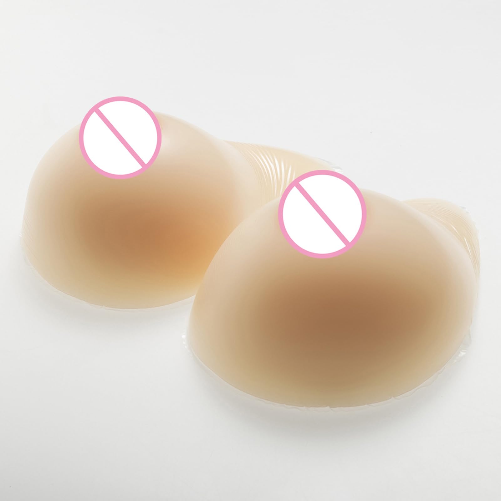 1 Paire de Faux Seins Auto-adhésifs for Les travestis, Personnes transgenres, améliorent la Silhouette, découvrez beauté Flesh-500g