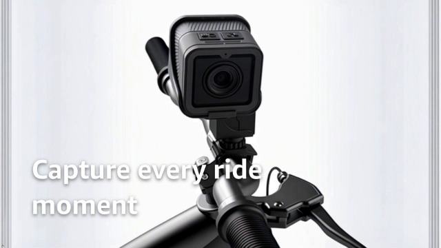 Telecamera Per Bici Impermeabile 1080P - Wi-Fi, Grandangolo 120°, Anti-vibrazione, Montaggio Manubrio