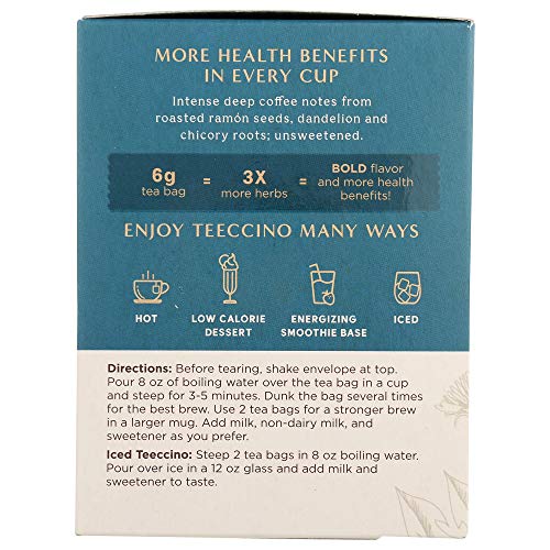 Teeccino Dandelion Root Tea Sampler – Dark Roast, Caramel Nut, Mocha Mint, Turmeric - Caffeine-Free, Roasted Herbal Tea With Prebiotics, Gluten Free - 10 Tea Bags (Pack Of 4) #TOP6
