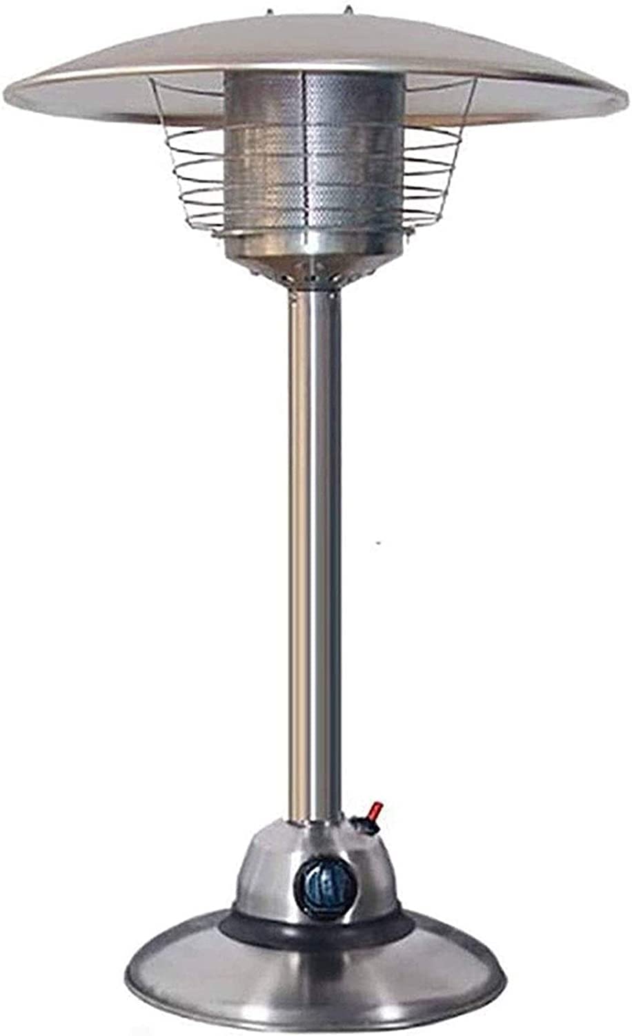 Riscaldatore per patio da tavolo, mini riscaldatore per patio a propano moderno in acciaio con ombrellone, riscaldatore per patio Comfort da giardino