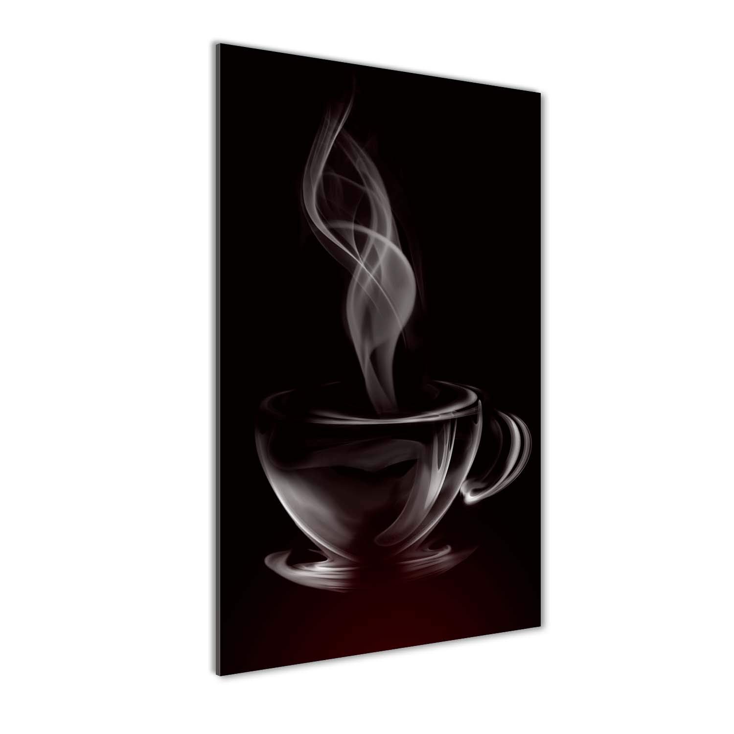 Tableau panoramique café aromatique en verre sécurit Tulup 60x120 cm
