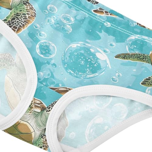 Wusikd Turtle Girls' Underwear Cotton Bubbles Girls Briefs Soft Toddler Underwear 2T4