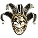 Produktbild BLEVET Venezianische Maske Gesichtsmaske Joker Karneval Fasching Maskenball Karneval MZ011 (Black)