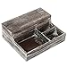 MyGift Rustic Torched Wood Watch Display Case and Valet Storage Jewelry Box Organizer for Men and Women Accessories