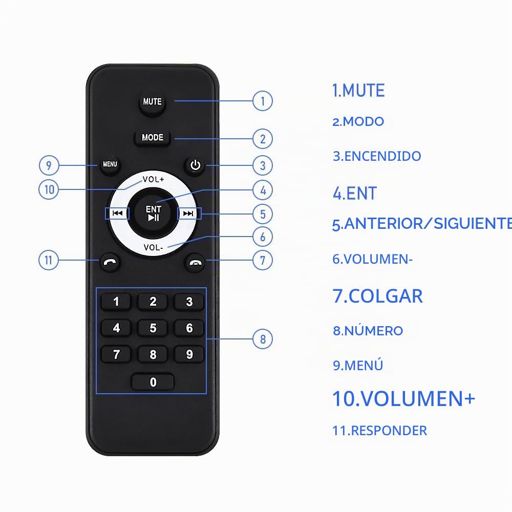 Hikity 5" 1 DIN CarPlay Radio Coche con Bluetooth FM Cámara Trasera | Pantalla Táctil Android Auto Mirror Link Control del Volante Manos Libres USB AUX Tarjeta TF